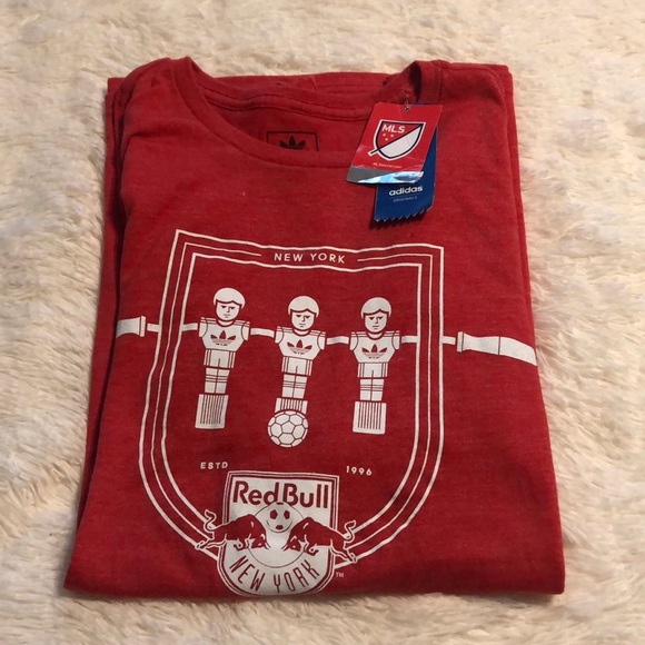 Adidas MLS Red Bulls red soft t-shirt NWT - Picture 8 of 8